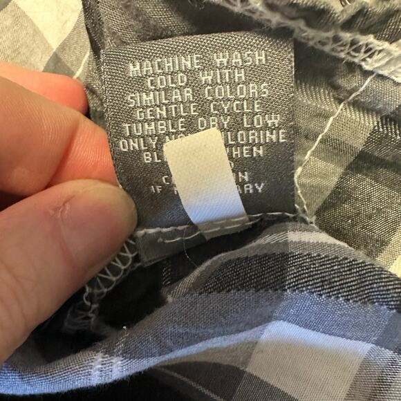 BKE Black and Gray Plaid Western Wear Long Sleeve Snap Front Shirt Size XL - Picture 7 of 9